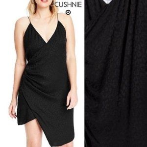 Cushnie Woman's Black Wrap Slip Dress Size 4 Asymmetric Mini New